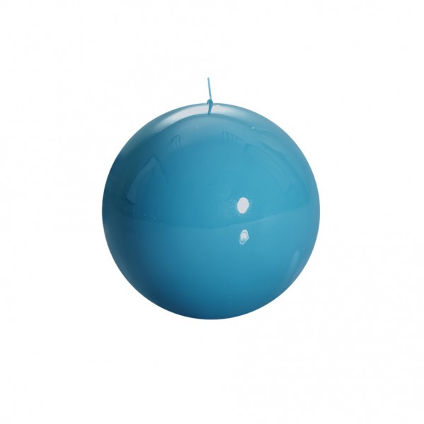 Ball candle . GRAZIANI . shiny turquoise