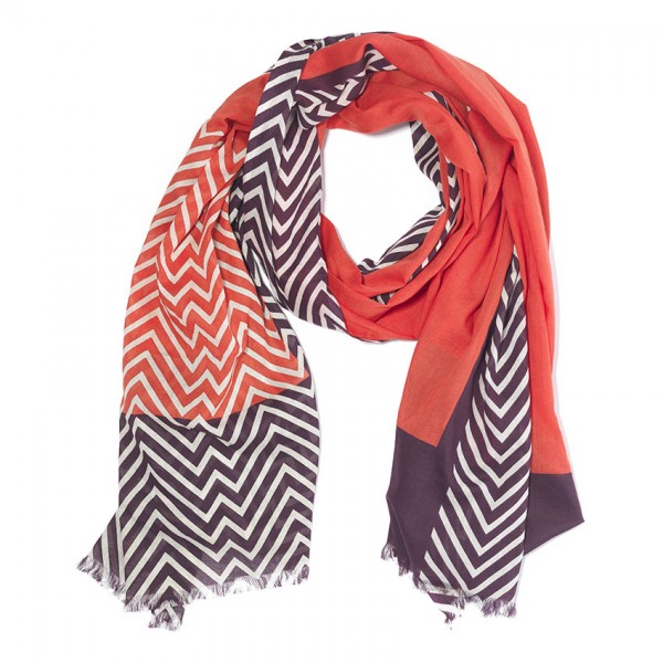 Scarf . EARTH RED