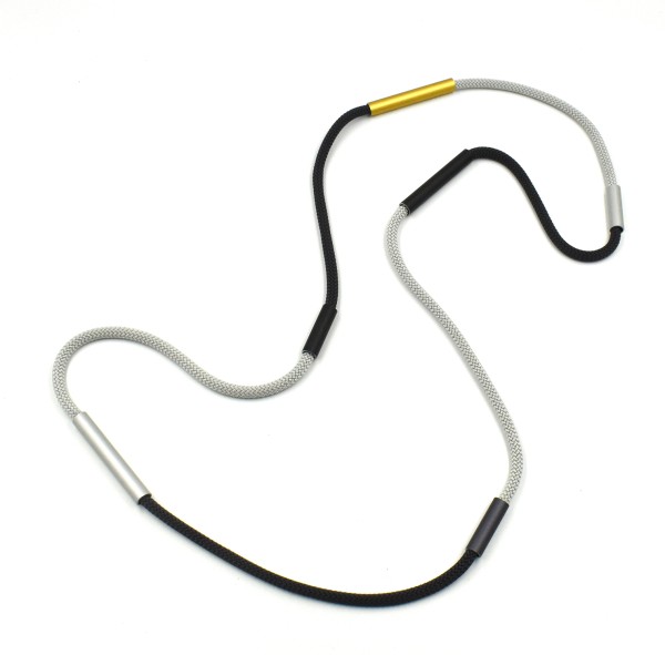 Halskette . SIMPLICITY . Grau Schwarz