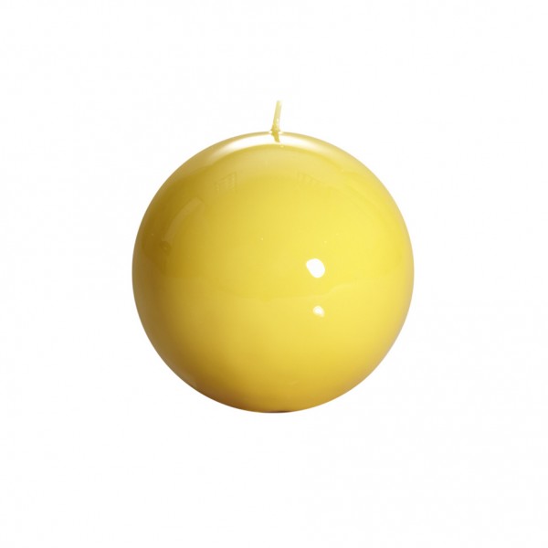 Ball Candle . GRAZIANI . glossy yellow