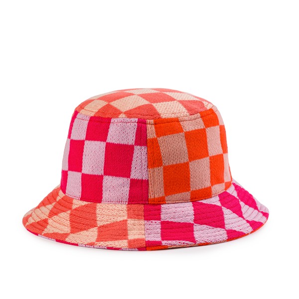 Bucket Hat . CHECKER . Blush Melon